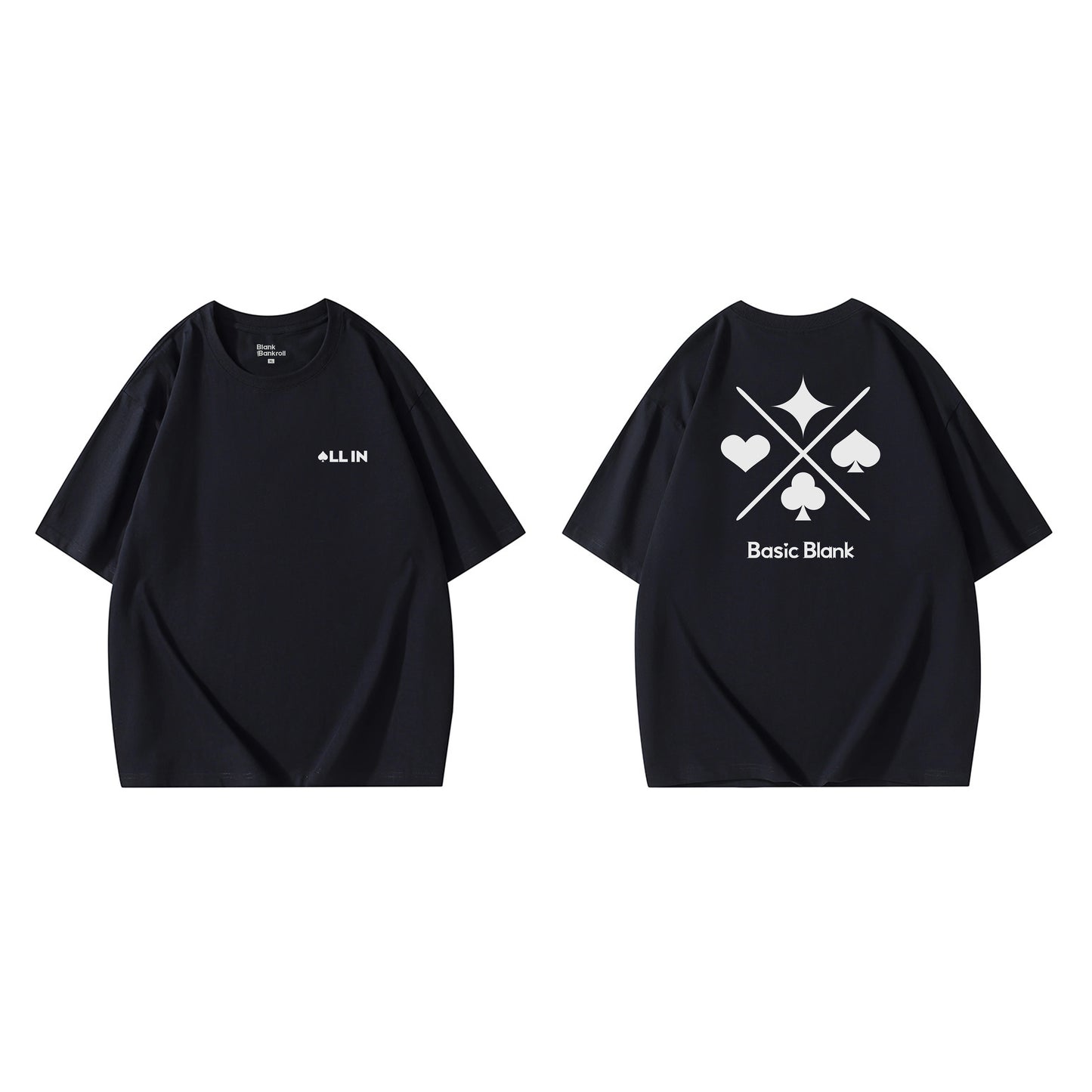Poker Creative T-shirt Short Sleeve