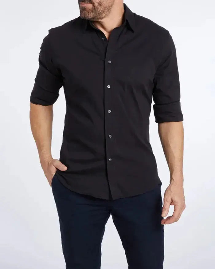 ✨🔥Oxford Stretch Zip Shirt (Buy 2 Free Shipping)