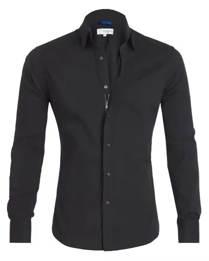 ✨🔥Oxford Stretch Zip Shirt (Buy 2 Free Shipping)