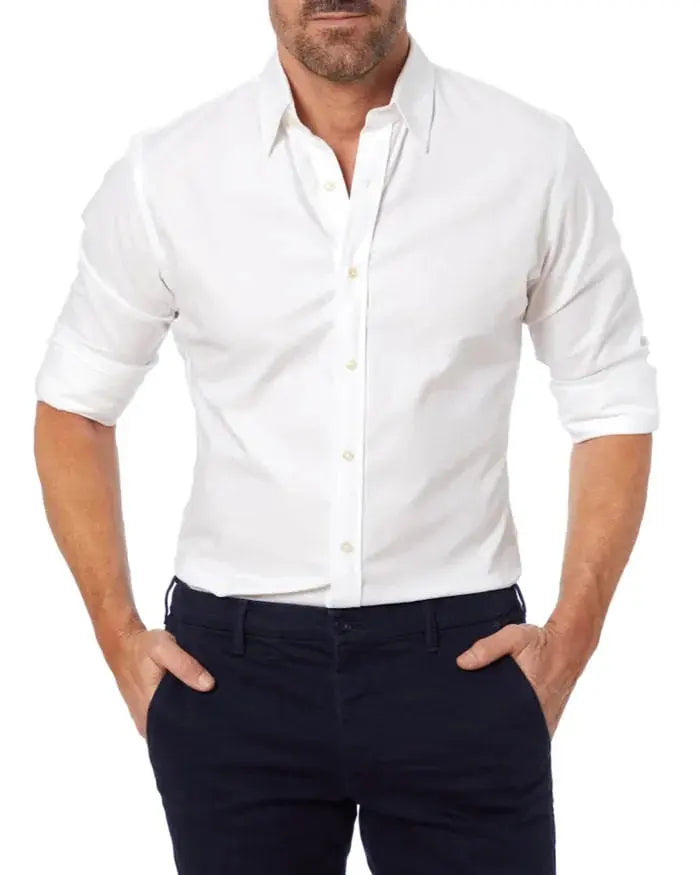 ✨🔥Oxford Stretch Zip Shirt (Buy 2 Free Shipping)