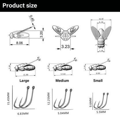 🔥Simulated Flies Fishing Attractor Bait Hook
