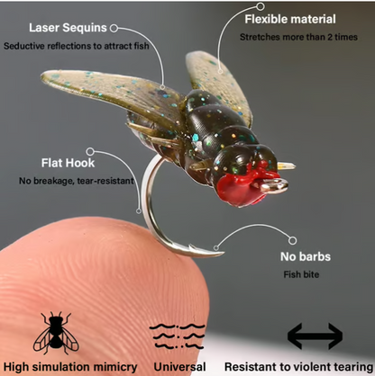 🔥Simulated Flies Fishing Attractor Bait Hook