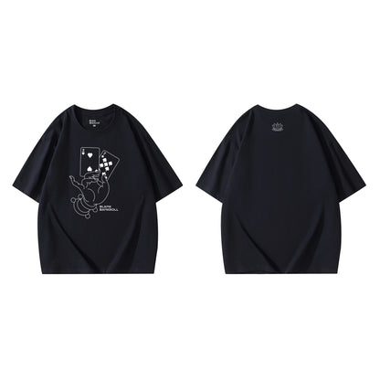 Poker Creative T-shirt Short Sleeve
