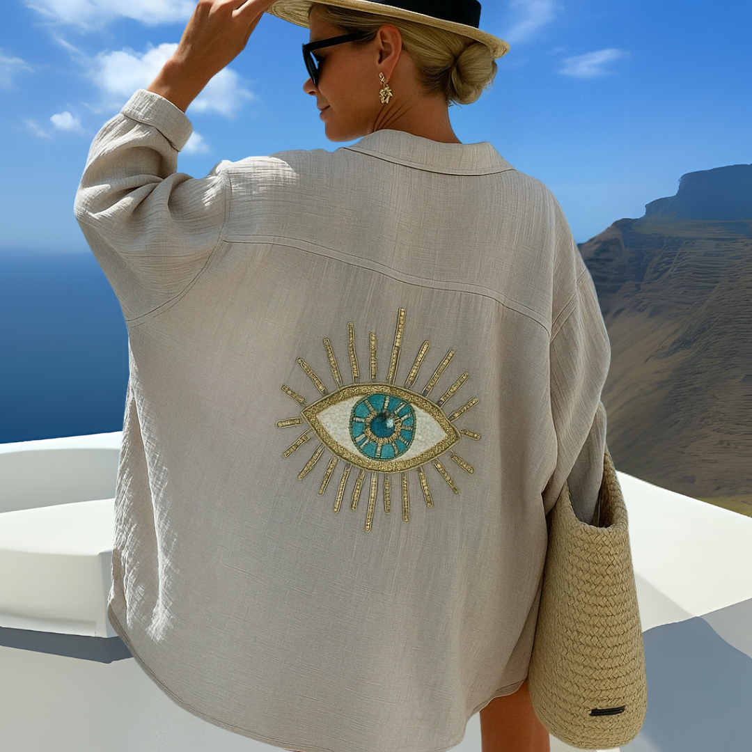 Casual Eye Print Blouse