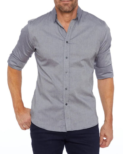 ✨🔥Oxford Stretch Zip Shirt (Buy 2 Free Shipping)