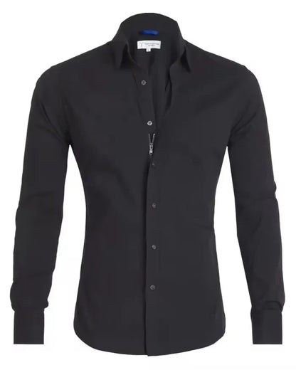 ✨🔥Oxford Stretch Zip Shirt (Buy 2 Free Shipping)