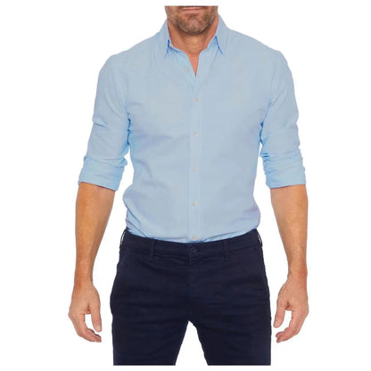 ✨🔥Oxford Stretch Zip Shirt (Buy 2 Free Shipping)